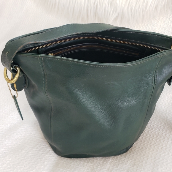 Vintage Coach Monterey Hunter Green Leather Hobo Bag - Picture 5 of 16